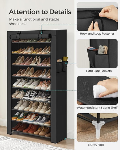 SONGMICS 10-Tier Shoe Rack, Shoe Storage Cabinet
