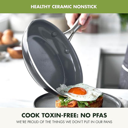 GreenPan 12 Piece Nonstick Swift Cookware Set, Ceramic PFAS-Free Pots & Pans