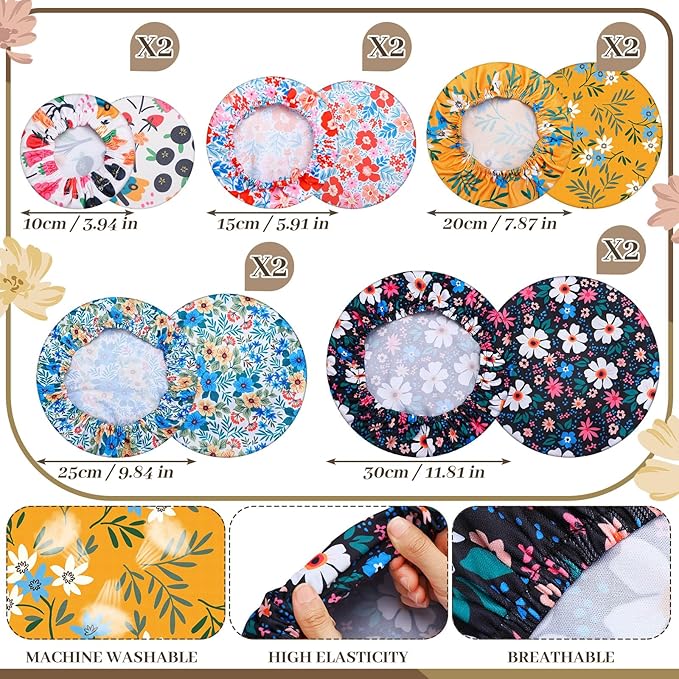 10 Pack Cloth Bowl Covers for Bread Rising