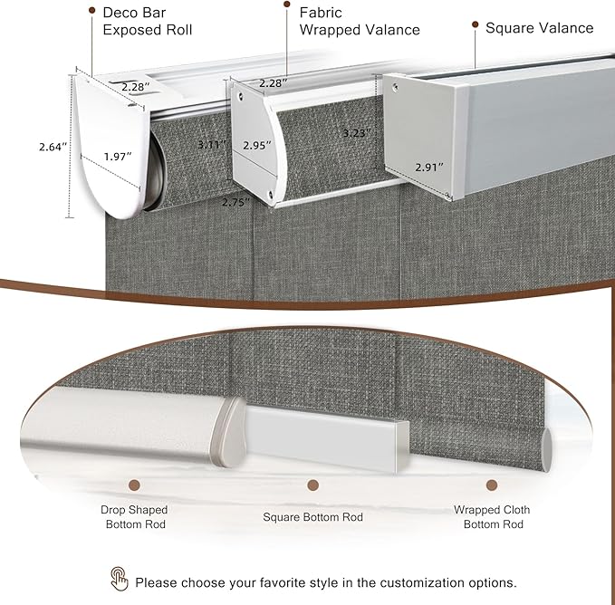 Motorized Roller Shade: 100% Blackout, Electric Blinds Compatible