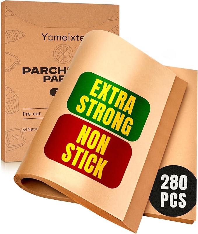 280 Parchment Paper Sheets 9x13"| Precut Unbleached Baking Paper