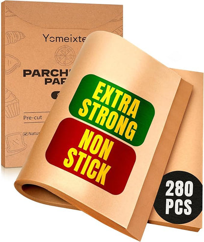 280 Parchment Paper Sheets 9x13"| Precut Unbleached Baking Paper