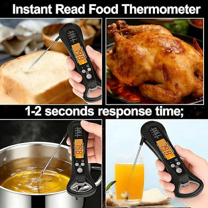 Instant Read Meat Thermometer for Cooking – Waterproof Digital Food Thermometer
