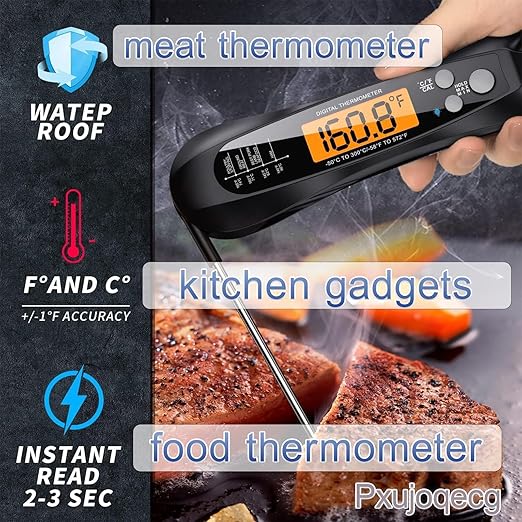 Instant Read Meat Thermometer for Cooking – Waterproof Digital Food Thermometer