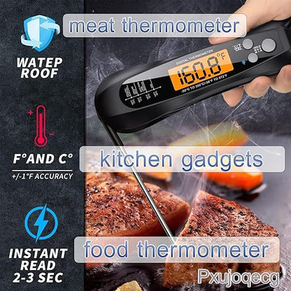 Instant Read Meat Thermometer for Cooking – Waterproof Digital Food Thermometer