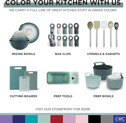 COOK WITH COLOR Prep Bowls with Lids- Wide and Deep Nesting Plastic Small