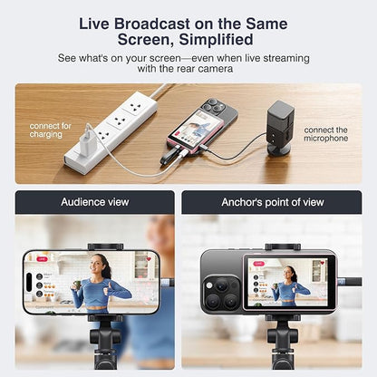 Vlog Selfie Monitor Screen, Magnetic Phone Vlog Selfie Monitor Screen 4K 60fps