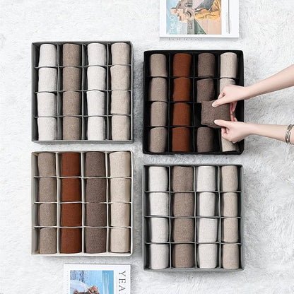 Joyoldelf Sock Drawer Organizer Divider Underwear Organizer 16-cell Fabric
