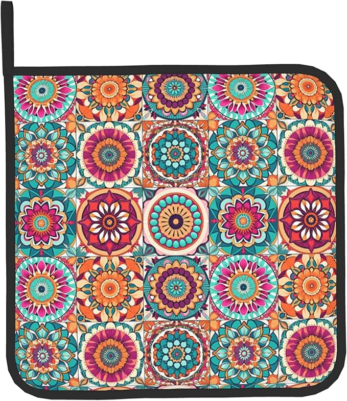 Boho Oven Mitts and Pot Holders