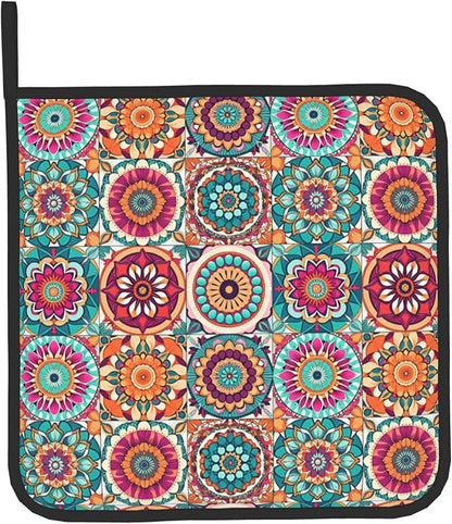 Boho Oven Mitts and Pot Holders