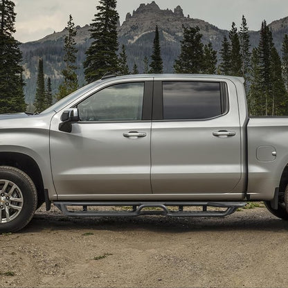 BINARY STAR Running Boards Compatible with 2019-2026 Dodge Ram 1500 Quad Cab(Excl. Classic Ram 2500 3500), 4-Steps Design Running Boards, Carbon Steel Side Step Bars Nerf Bars