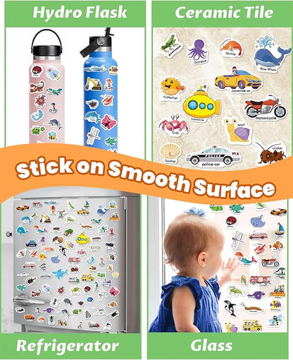 Reusable Sticker Book for Toddlers 2-4 Years, Stickers for Kids, Toddler Sticker Book Ages 1-3, Toddler Craft Activities, Toddlers Travel Toys Ages 2+ Boy Girl Birthday Gifts