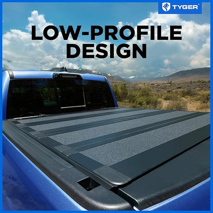 Tyger Auto T4 Flip-Up Low Profile Hard Alloy Truck Bed Tonneau Cover Compatible with 2022-2026 Toyota Tundra | 5.5' (67") Bed | TG-BC4T4426