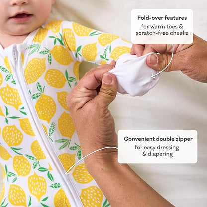 Little Sleepies Pajamas for Baby Boys & Girls, Viscose from Bamboo Baby Pajamas, Preemie & Newborn Sleepers, 2-Way Zipper PJs