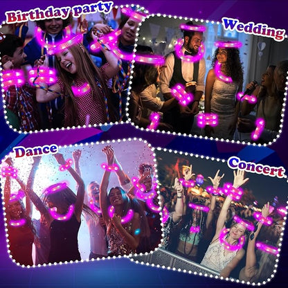 24 PCS Pink Glow Sticks Party Favors for Kids, Light Up Necklaces Bracelets Accessories for Toddlers,Halloween Birthday Party Basket Goodie Bag Stuffers Fillers,Treats Prizes Toys Gifts for Boys Girls