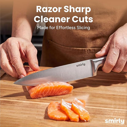 SMIRLY 15 Piece Knife Set with Block