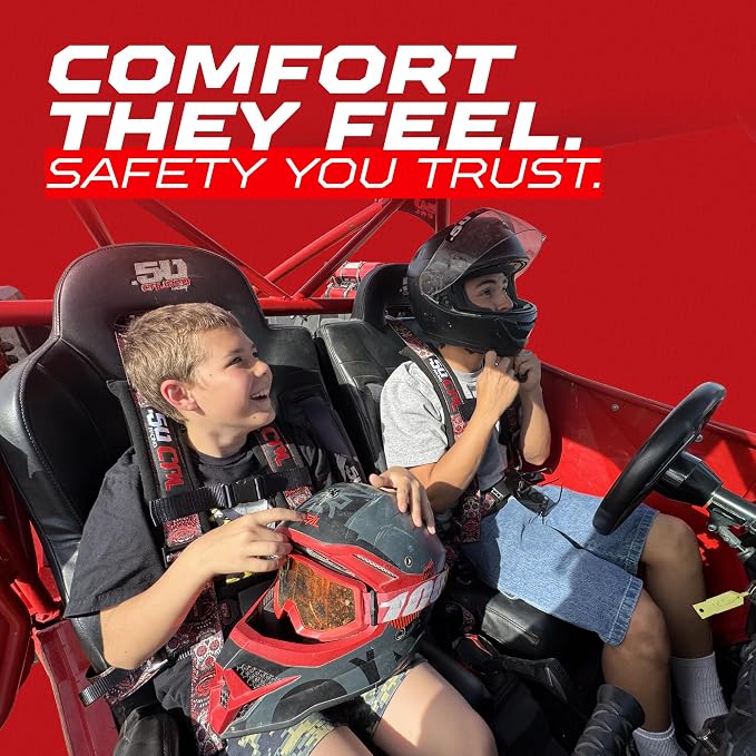 1 pc Red 5 Point Harness for Bucket Seat, Latch Release, 9 Color Options, Racing Harness 5 point, Race Car, UTV, RZR [6009A5]