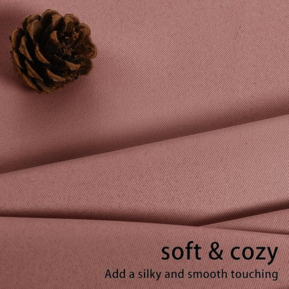 JIUZHEN Dried Rose Blackout Curtains