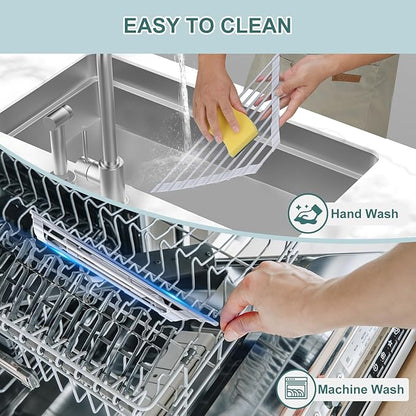 MERRYBOX Triangle Roll Up Dish Drying Rack Over The Sink, 2025 Anti-Rust Sink