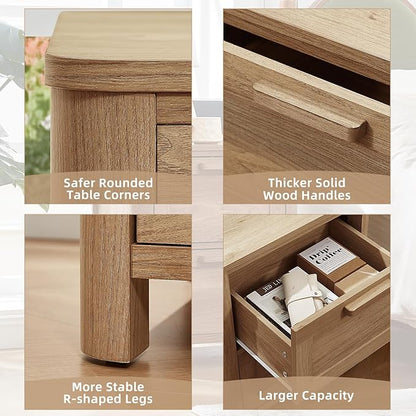 Joaxswe Farmhouse Nightstand Set of 2