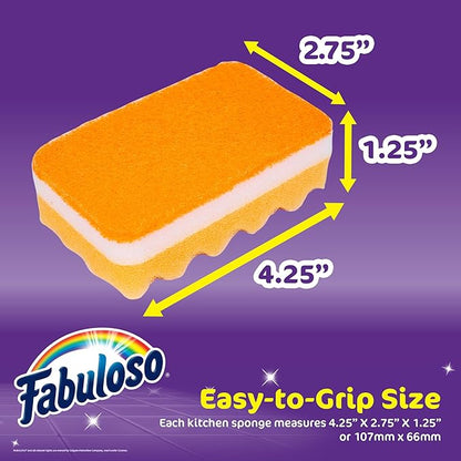 Fabuloso Scratch-Free Kitchen Dish Sponges, Rainbow Cellulose Scrubber Sponge