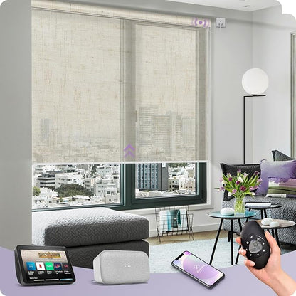 Graywind Motorized Semi Roller Shades Compatible