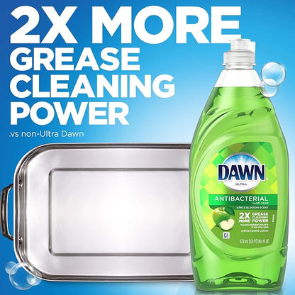 Dawn Ultra Antibacterial Hand Soap Apple Blossom Scent Dishwashing Liquid (2) 28 Ounce Bottles
