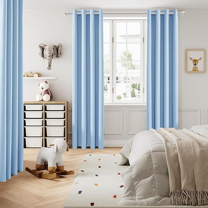 DUALIFE Light Sky Blue Curtains