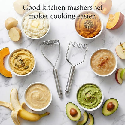 18/0 Stainless Steel Potato Mashers, 10.7-in Kitchen Masher Tool