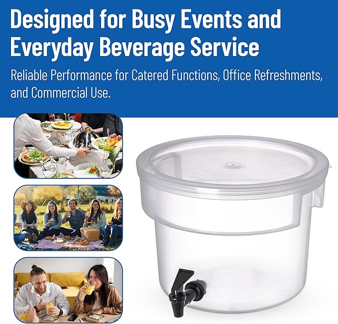 Carlisle FoodService Products Round Beverage Dispenser Drink Dispenser