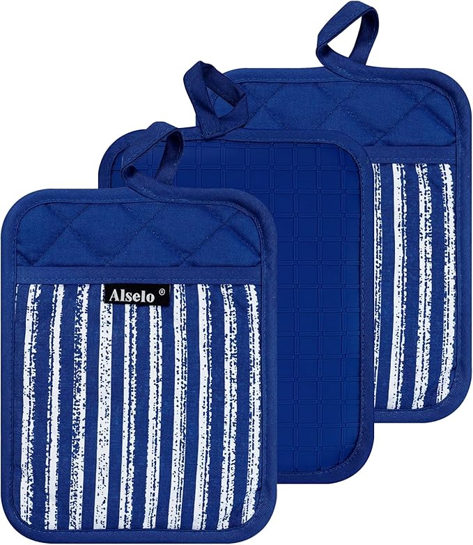 Alselo Silicone Pot Holders Set of 3 Heat Resistant & Non Slip Potholders
