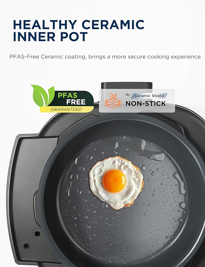 Midea WideMax 12-in-1 Electric Pressure Cooker, 6.5 Quart, 12 Presets, Rice