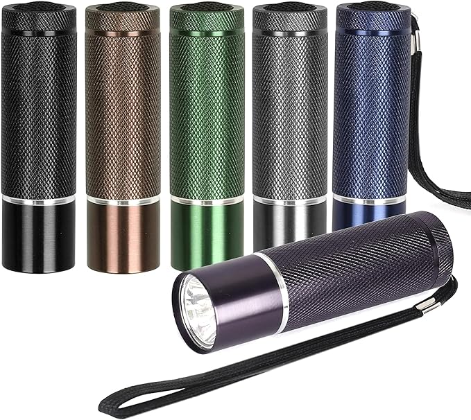 FASTPRO 6-Pack Flashlights Set, Aluminum LED Flashlights with AAA Batteries Included & Pre-Installed, Super Bright for Party Favors, Holiday Gifts, Camping, Hurricane Supplies