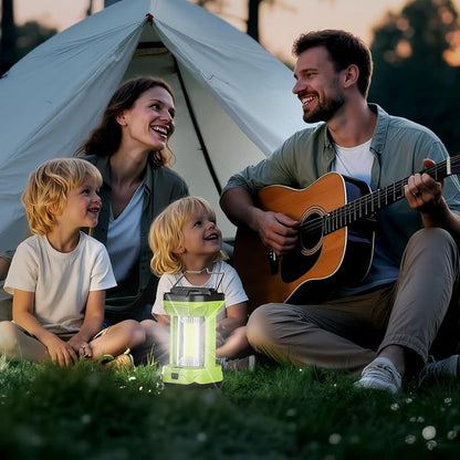 AlpsWolf Camping Lantern Rechargeable, 1000LM 4 Light Modes Camping Light 4000mAh Rechargeable Lantern for Power Outages Portable Camping Lamp Camping Essentials for Emergency, Green, 2 Packs