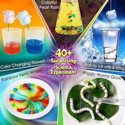 UNGLINGA 40+ Experiments Science Kit for Kids - Chemistry Set, Educational Toy Gift Idea for Boys and Girls Birthday Christmas S.T.E.M Scientist Learing Toy