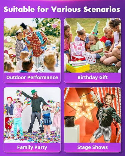 Magic Kit for Kids, 300+ Magic Tricks Perfect Toy for Boys and Girls, Magic Wand Magician Set with Instruction Manual and Video for Beginners Ages 6 7 8 9 10 11 12 Years Old