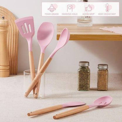 E-far Silicone Cooking Utensils Set, 10-Piece Kitchen Utensils Set