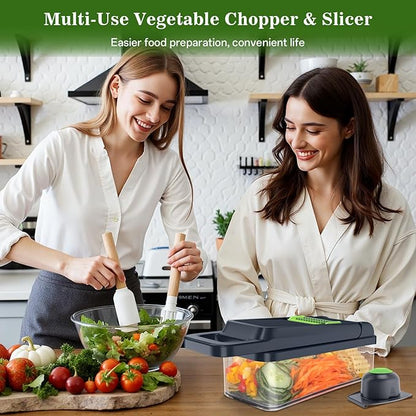 HomeHacks Vegetable Chopper Vegetable Cutter, 15 in 1 Kitchen Gadget, Onion