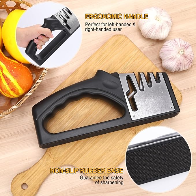 4-in-1Manual Knife Sharpener Suitable