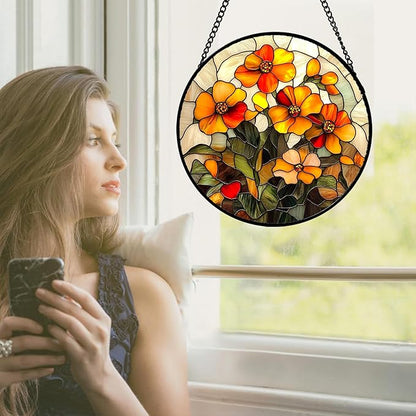 CRISGIF Stained Glass Window Hanging
