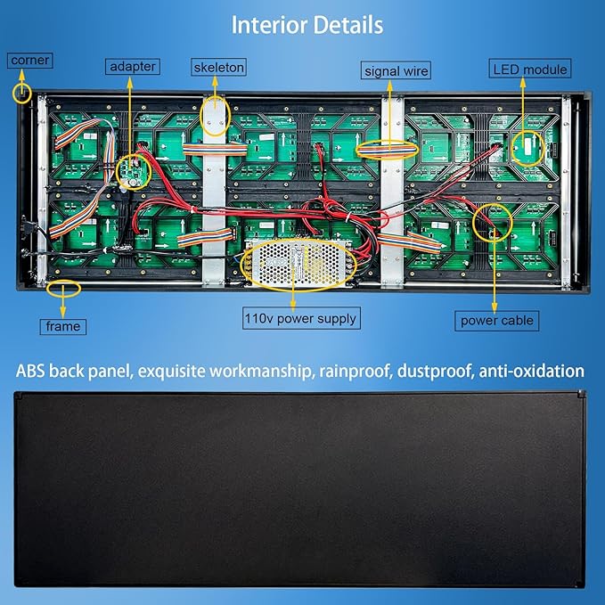P10 77"X14"Programmable Led Sign Custom Scrolling Outdoor Digital Display Signs