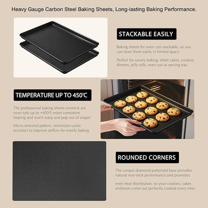 2-Pack Commercial & Home Baking Sheet Pans