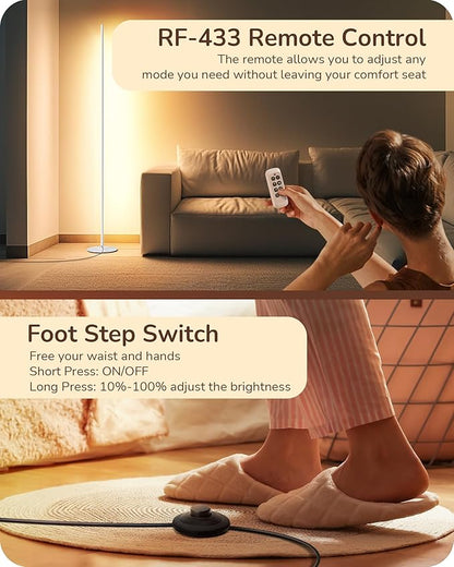 EDISHINE Minimalist LED Corner Floor Lamp