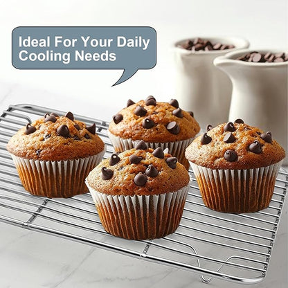 TeamFar Cooling Rack, 9.75” x 7.5” Stainless Steel Wire Baking Rack