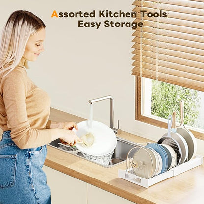 Dayacoco Pot and Pan Organizer, Expandable Pot Organizers Inside Cabinet