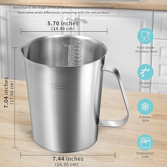 Measuring Cup, Newness Stainless Steel Measuring Cup