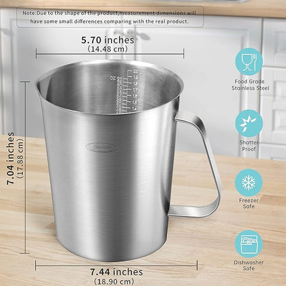Measuring Cup, Newness Stainless Steel Measuring Cup