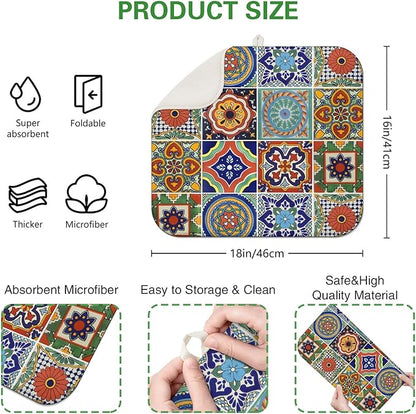 Dish Drying Mat Drainer Pads
