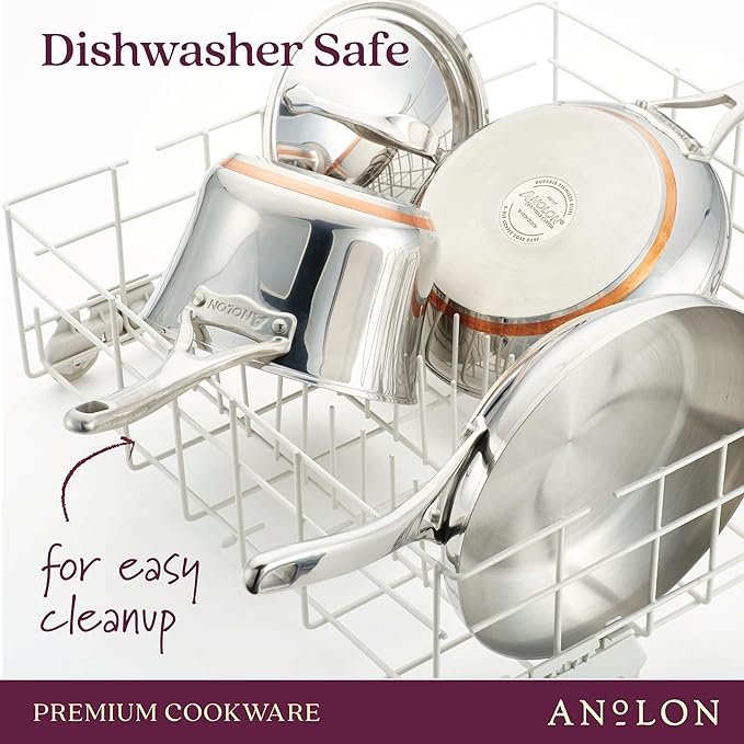 Anolon Stainless Steel & Hard Anodized Aluminum, Cookware Set