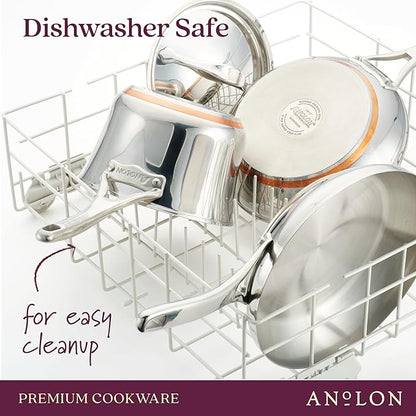 Anolon Stainless Steel & Hard Anodized Aluminum, Cookware Set